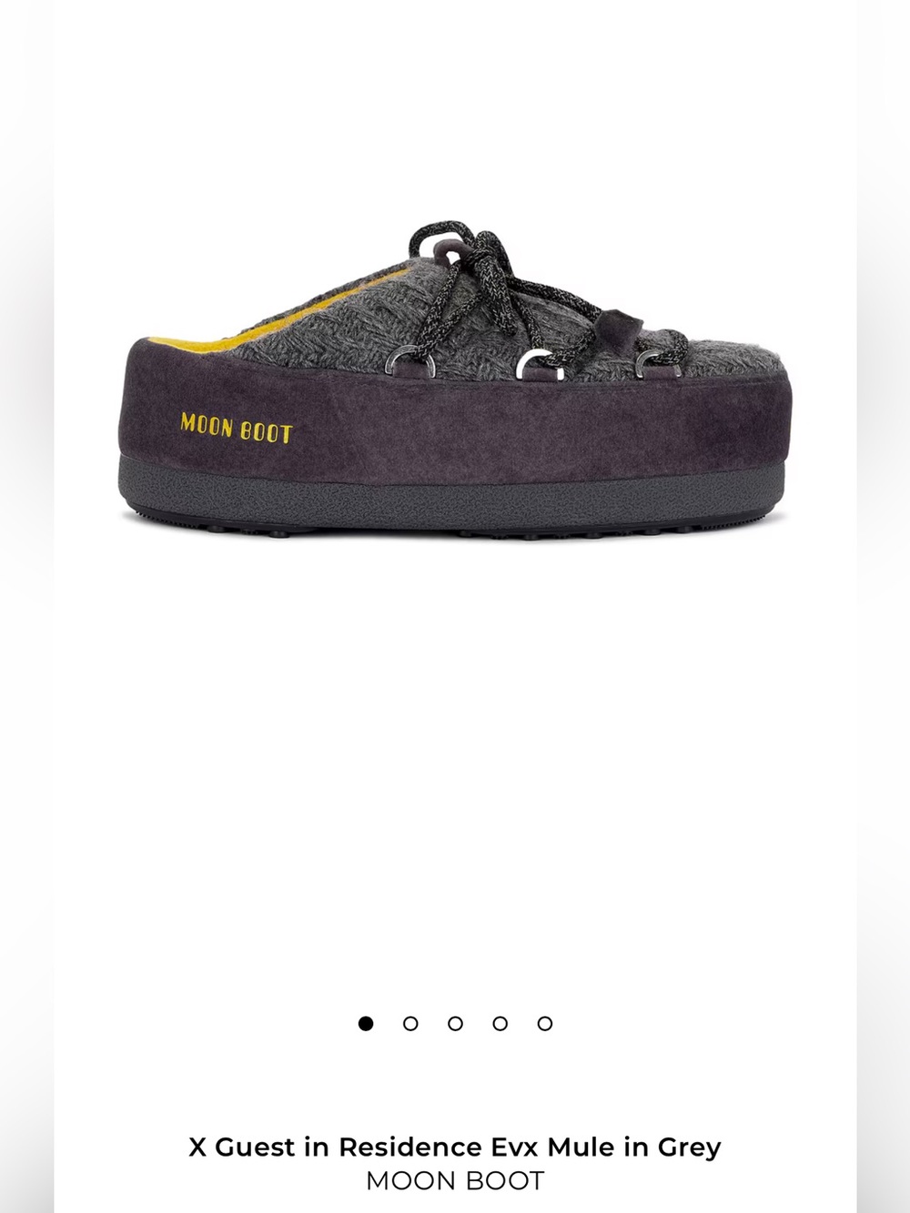 Moon Boot x Guest in Residence Grey Mule